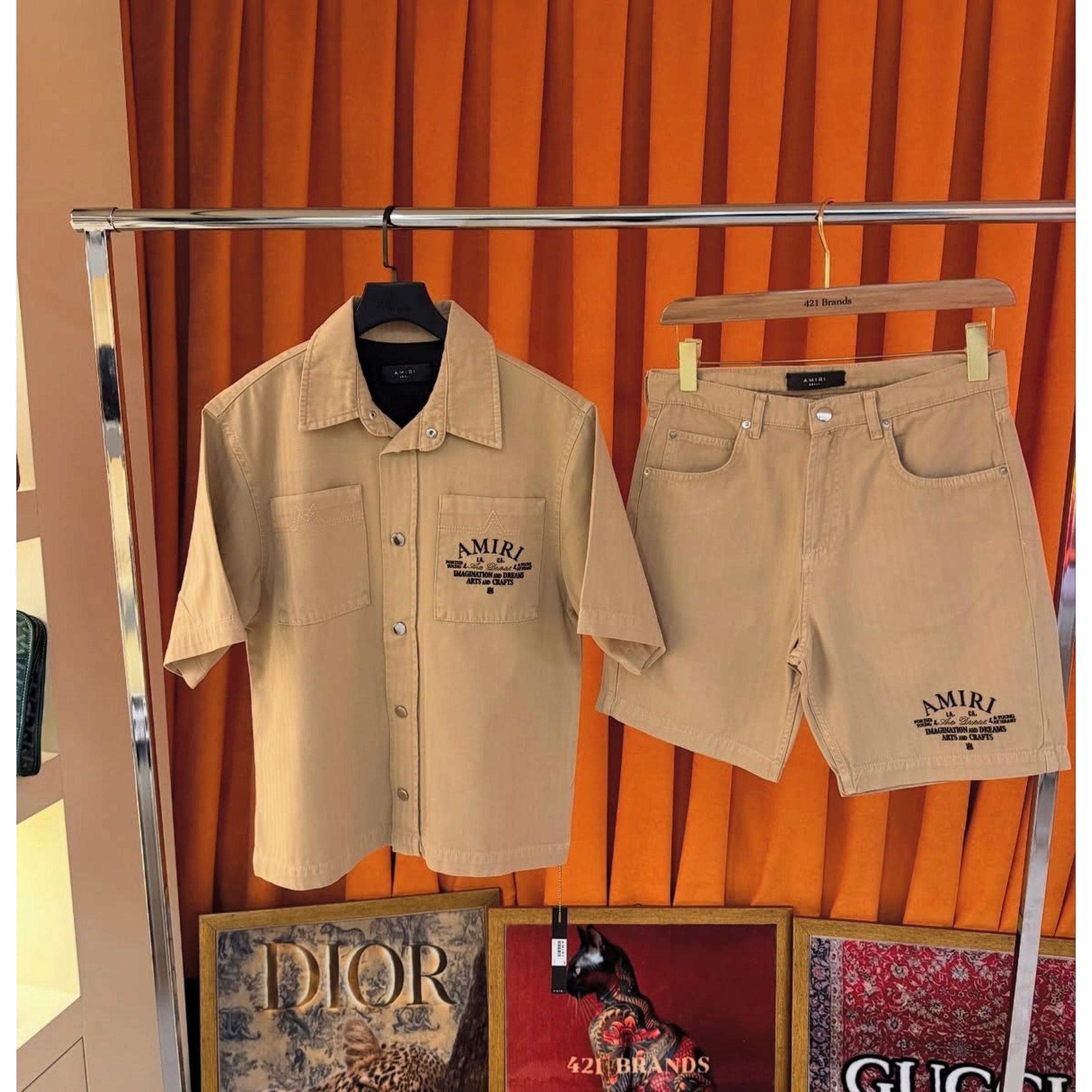 Svijetlosmeđi ljetni set od 2 dijela