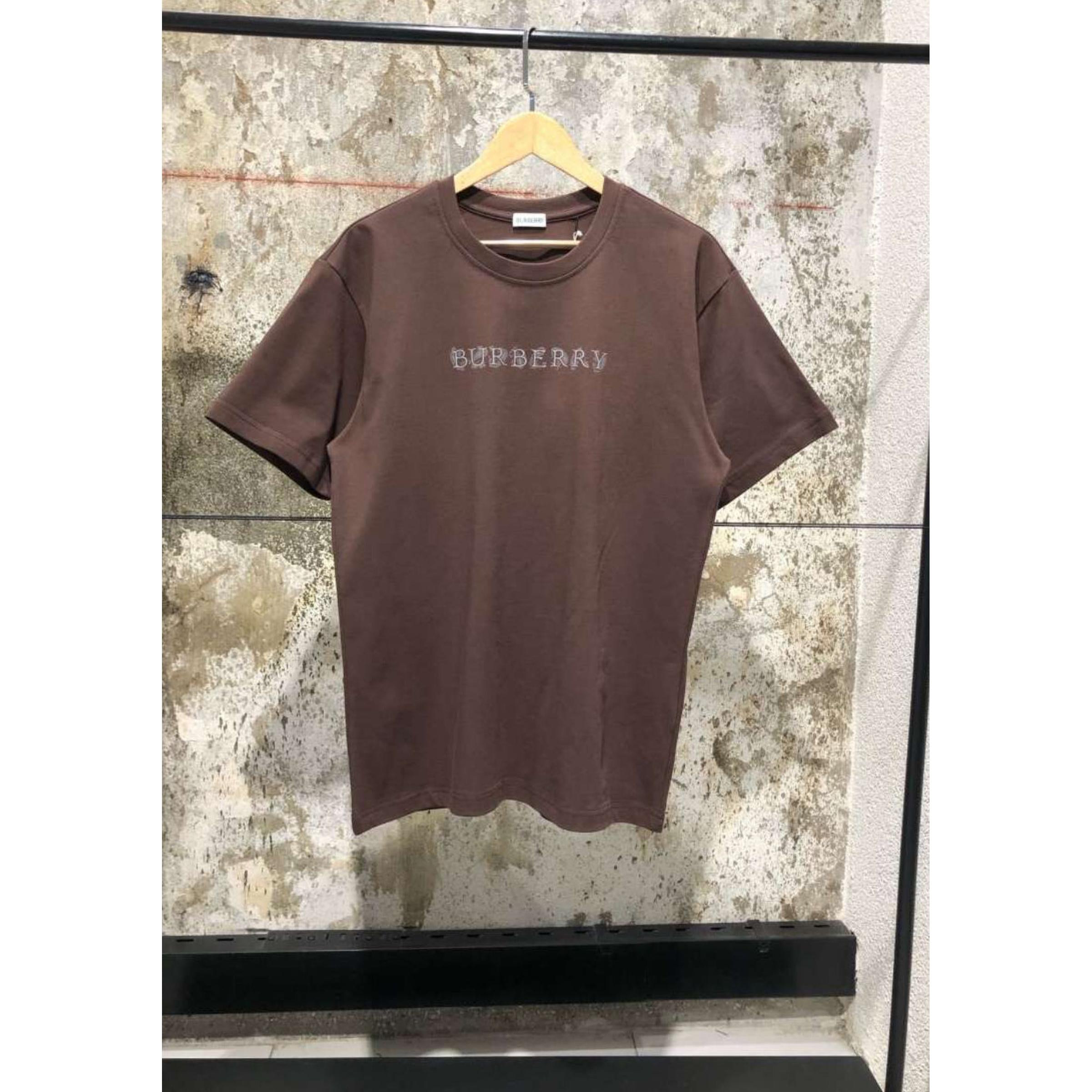 Smeđa pamučna majica kratkih rukava