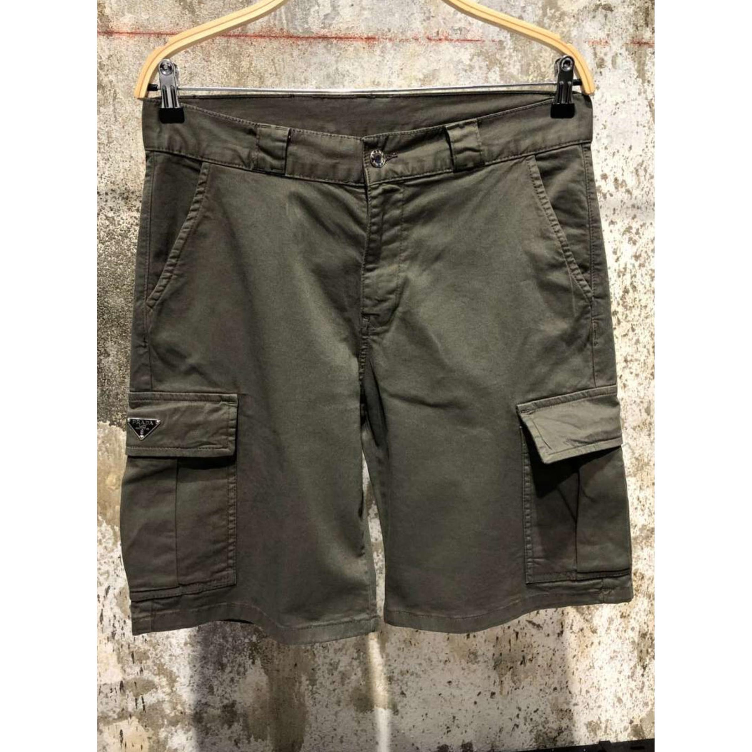 Green Chino Shorts with Pockets
