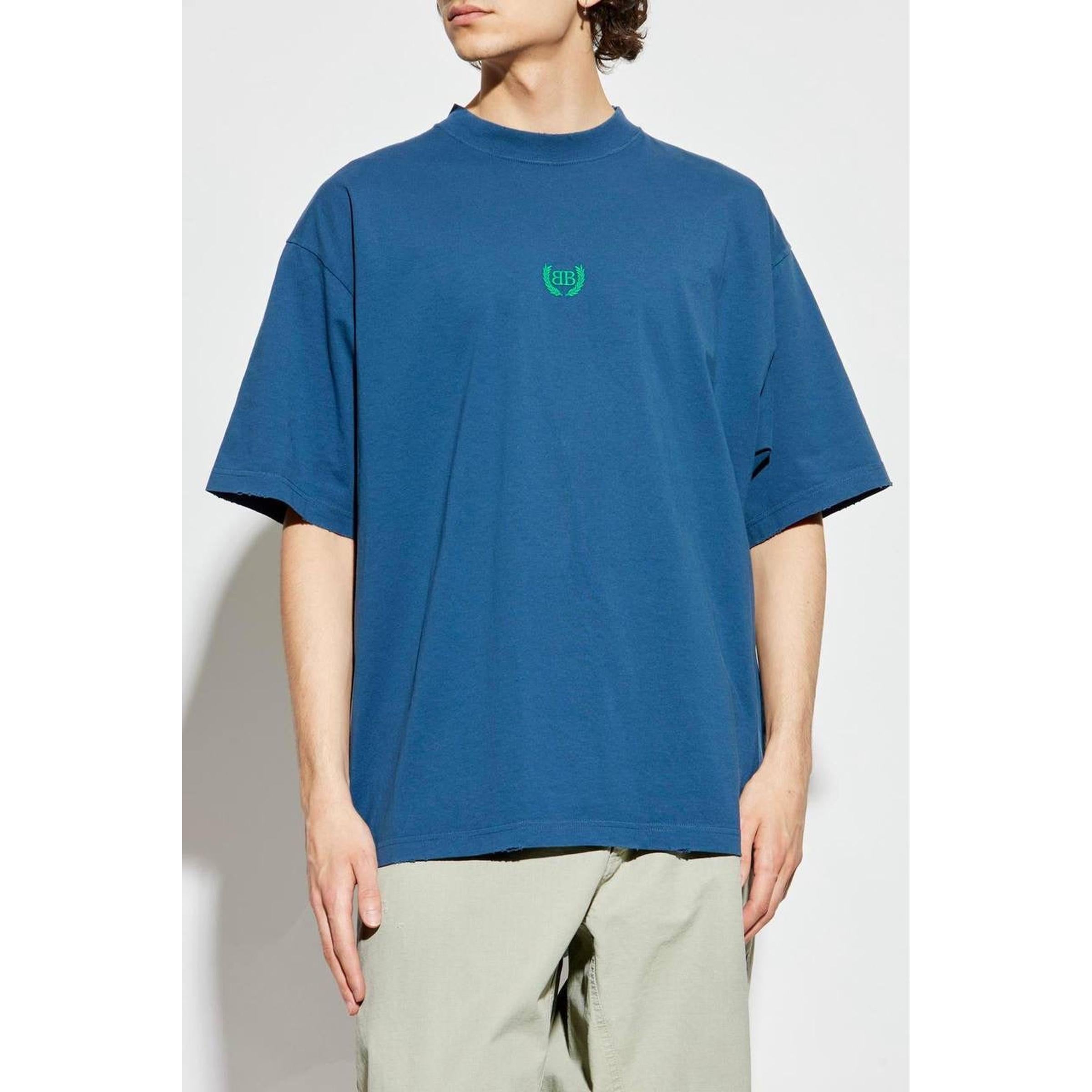 Modré nadměrné tričko