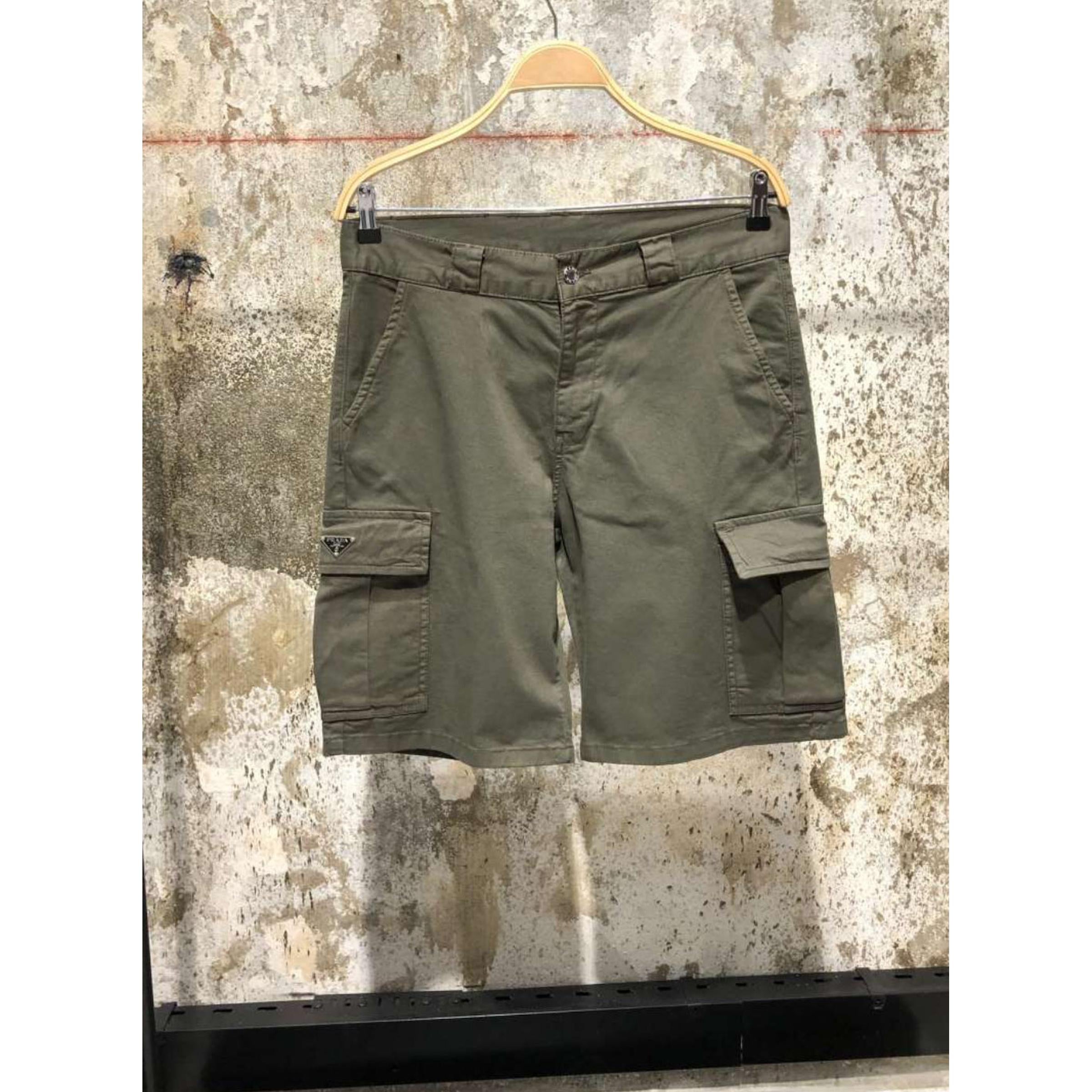 Green Chino Shorts with Pockets