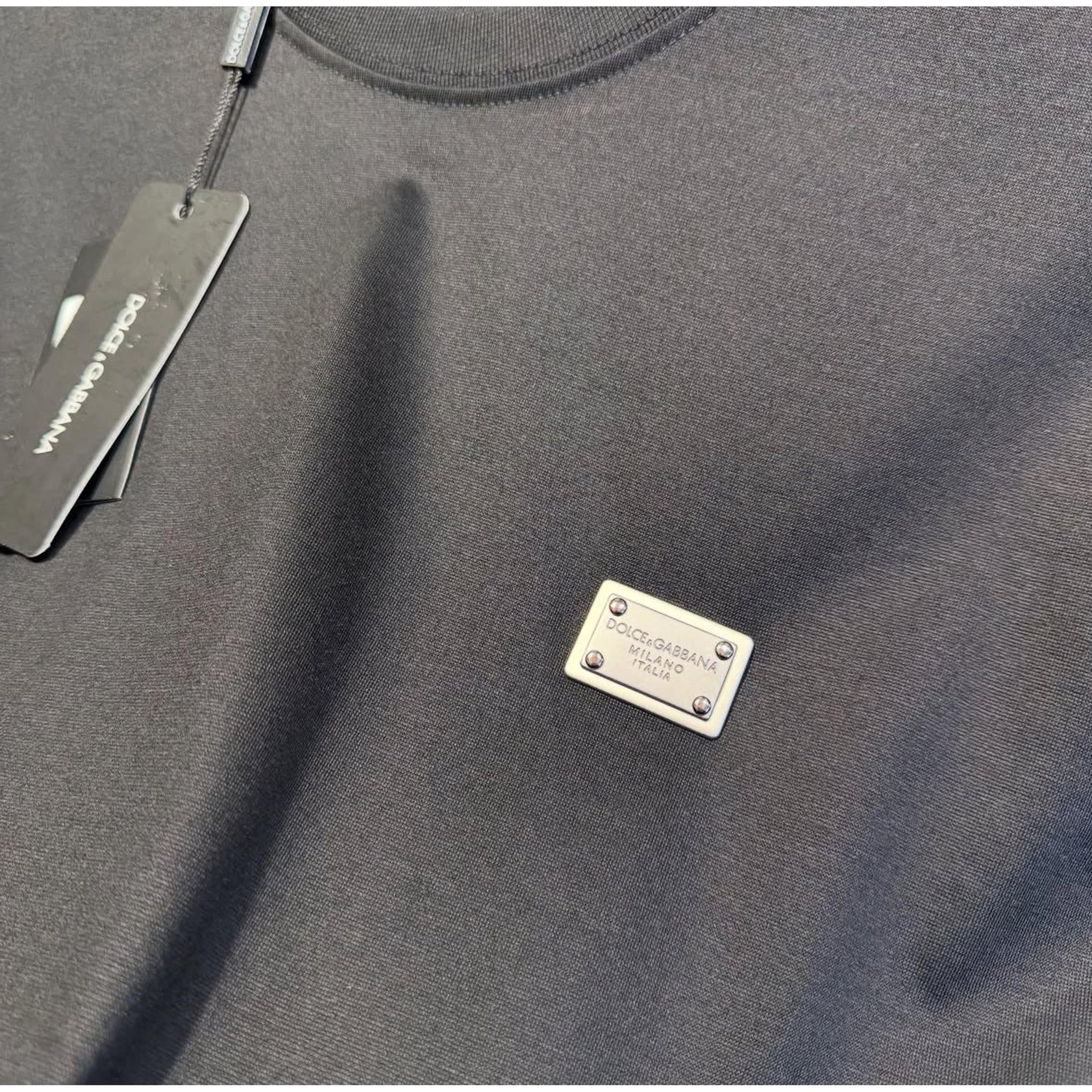 Black Oversized T-Shirt with Metal Emblem