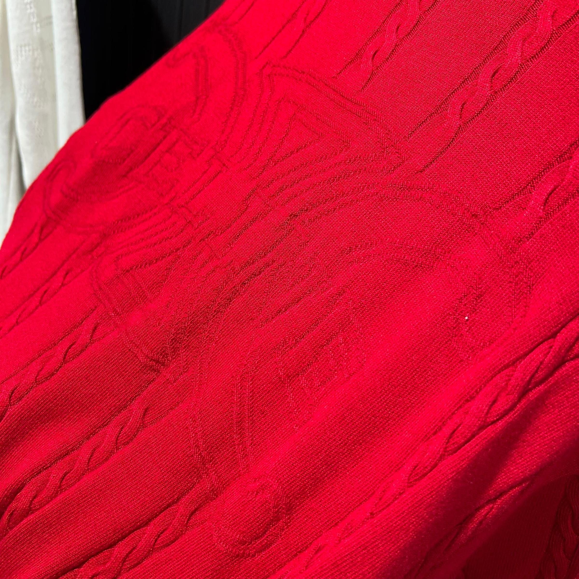 Crveni ženski pleteni džemper