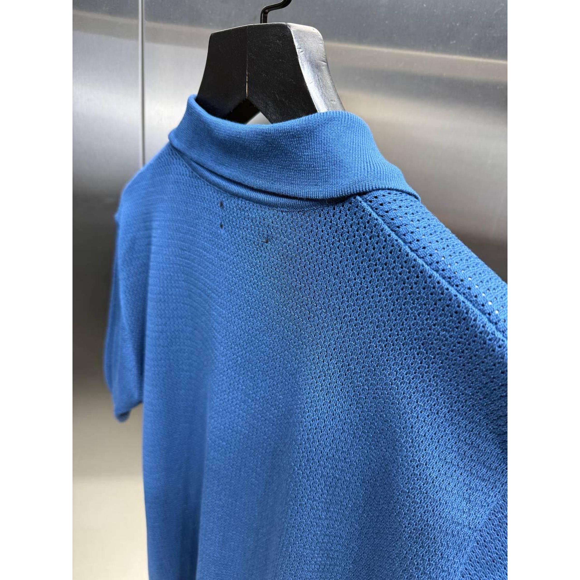 Tamnoplava pletena polo majica