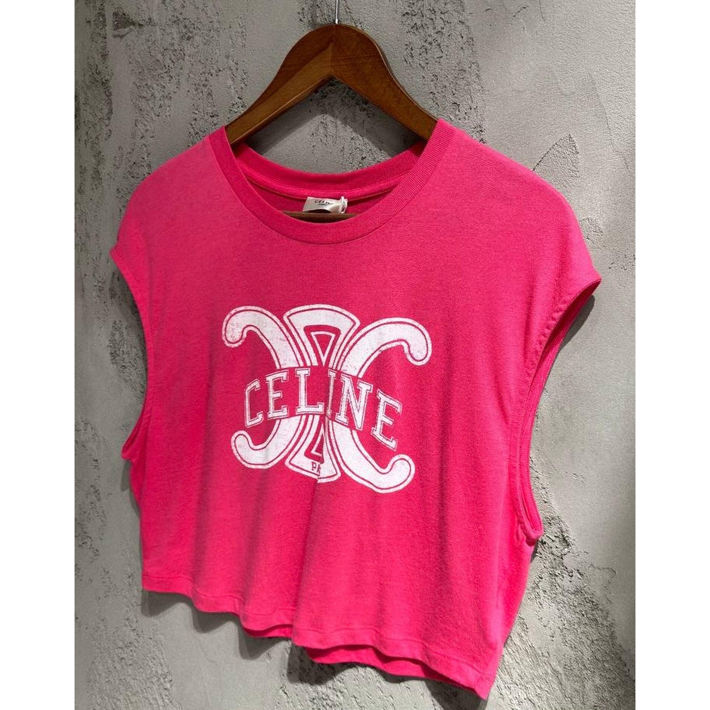 Ružičasta ženska pamučna majica bez rukava