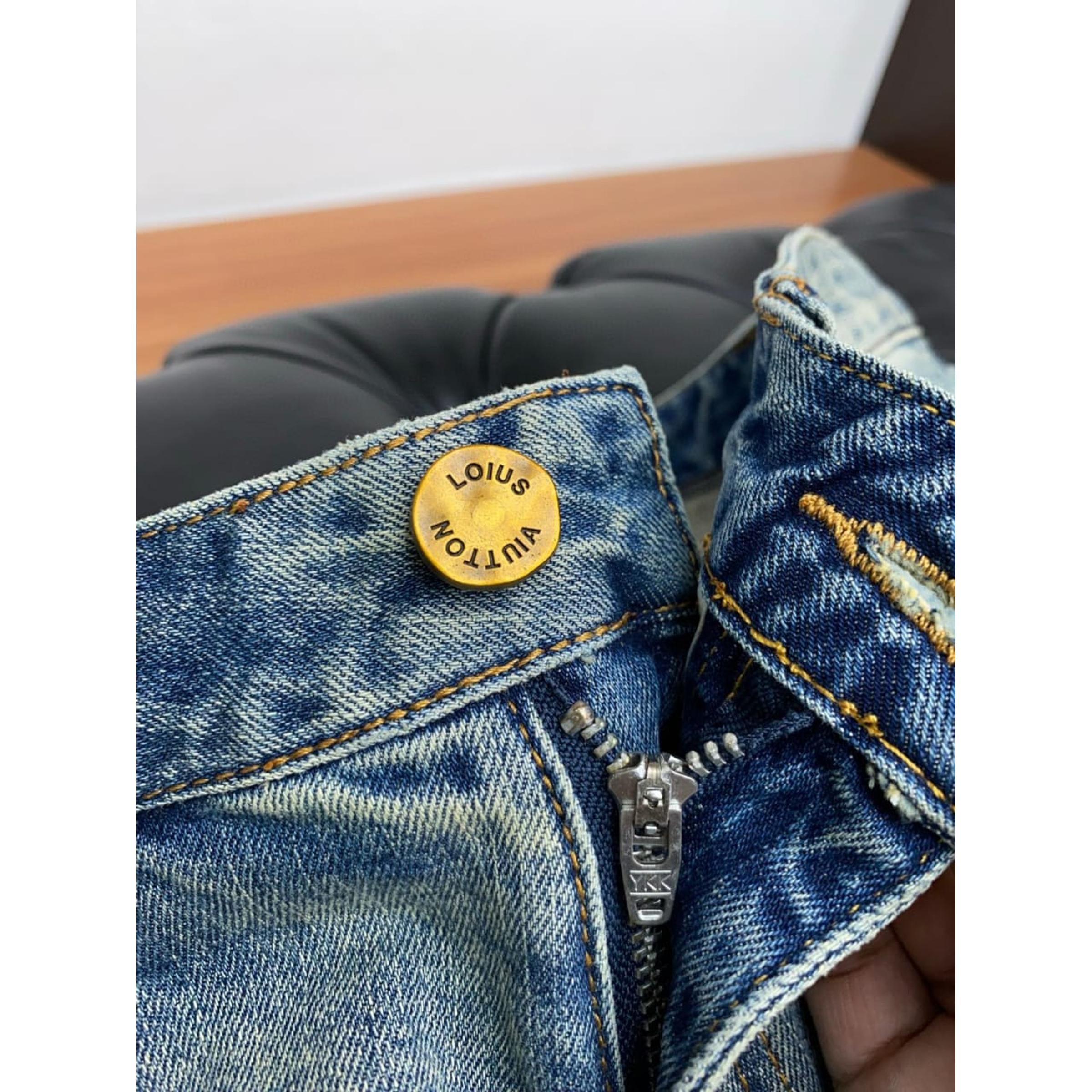 Blue Jeans with Logos