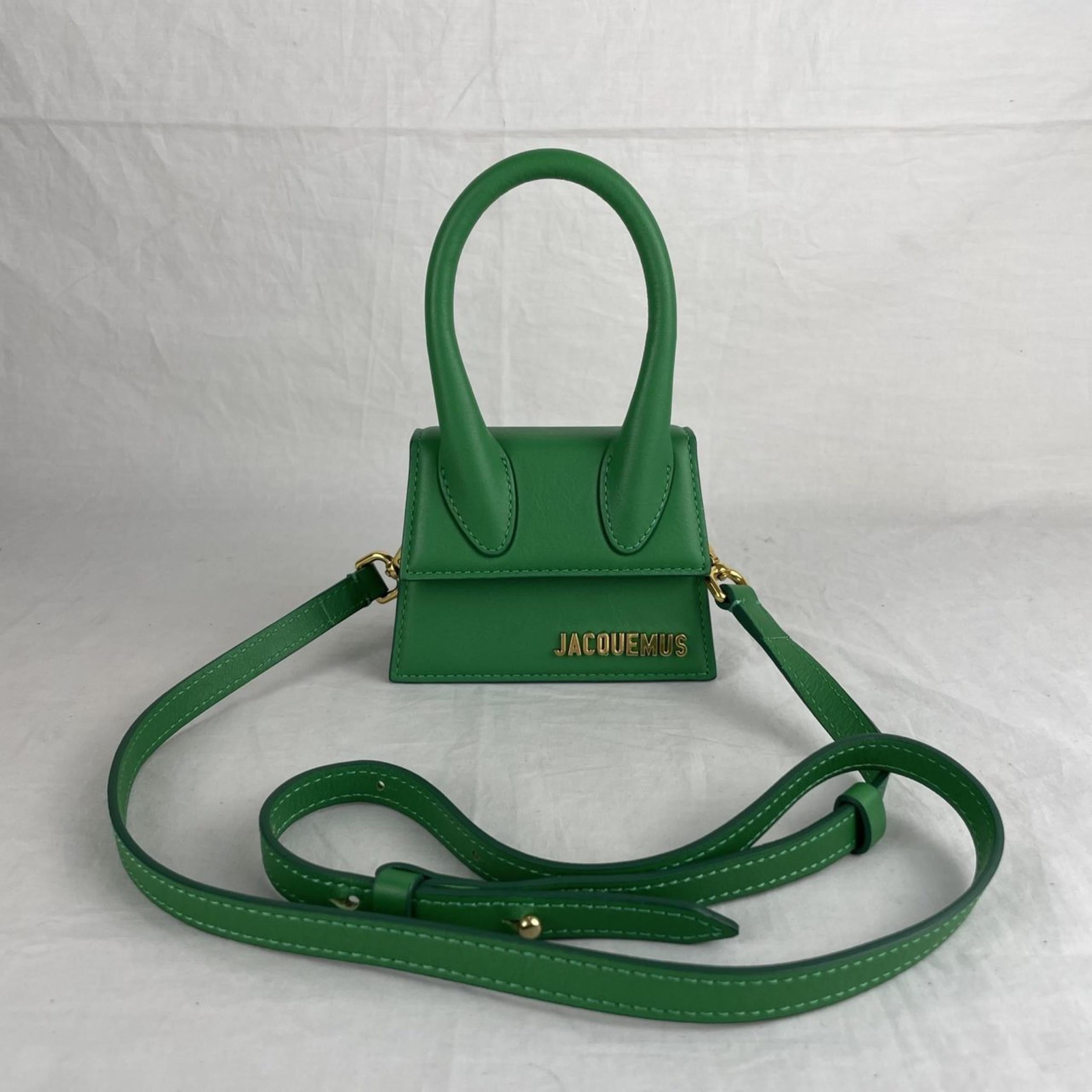 Zelena ženska mini torba od prave kože