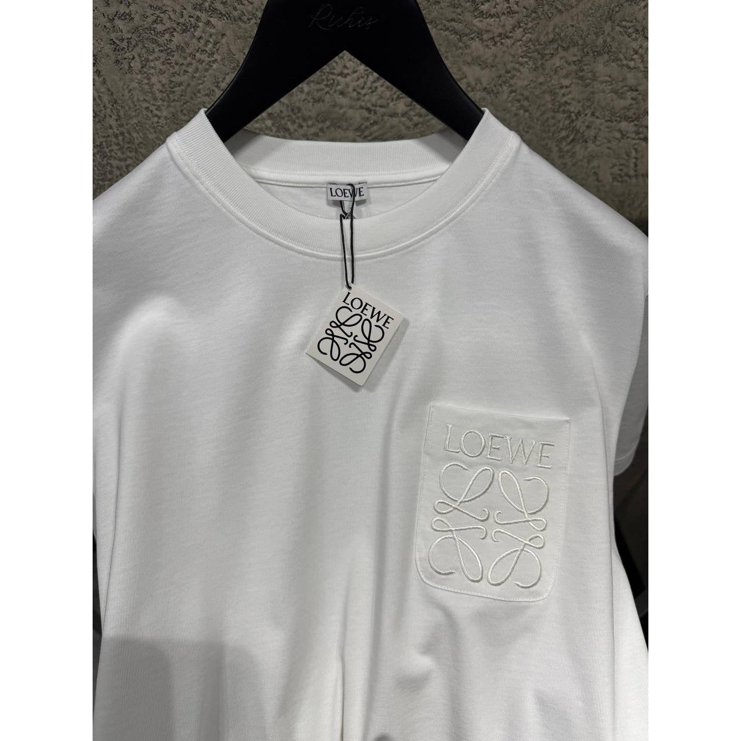 White Oversized Cotton T-shirt with Pocket