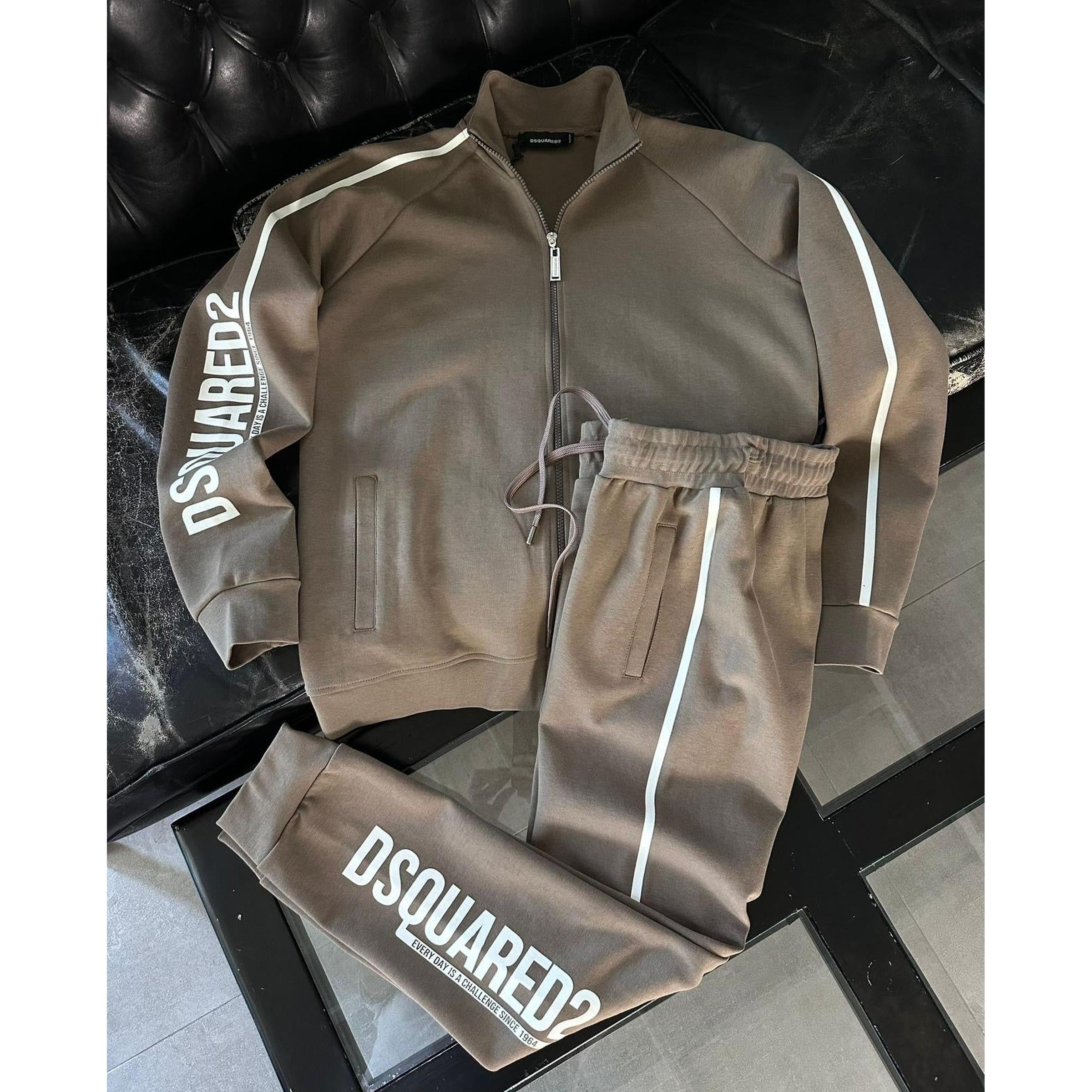 Black & Brown Cotton Tracksuit