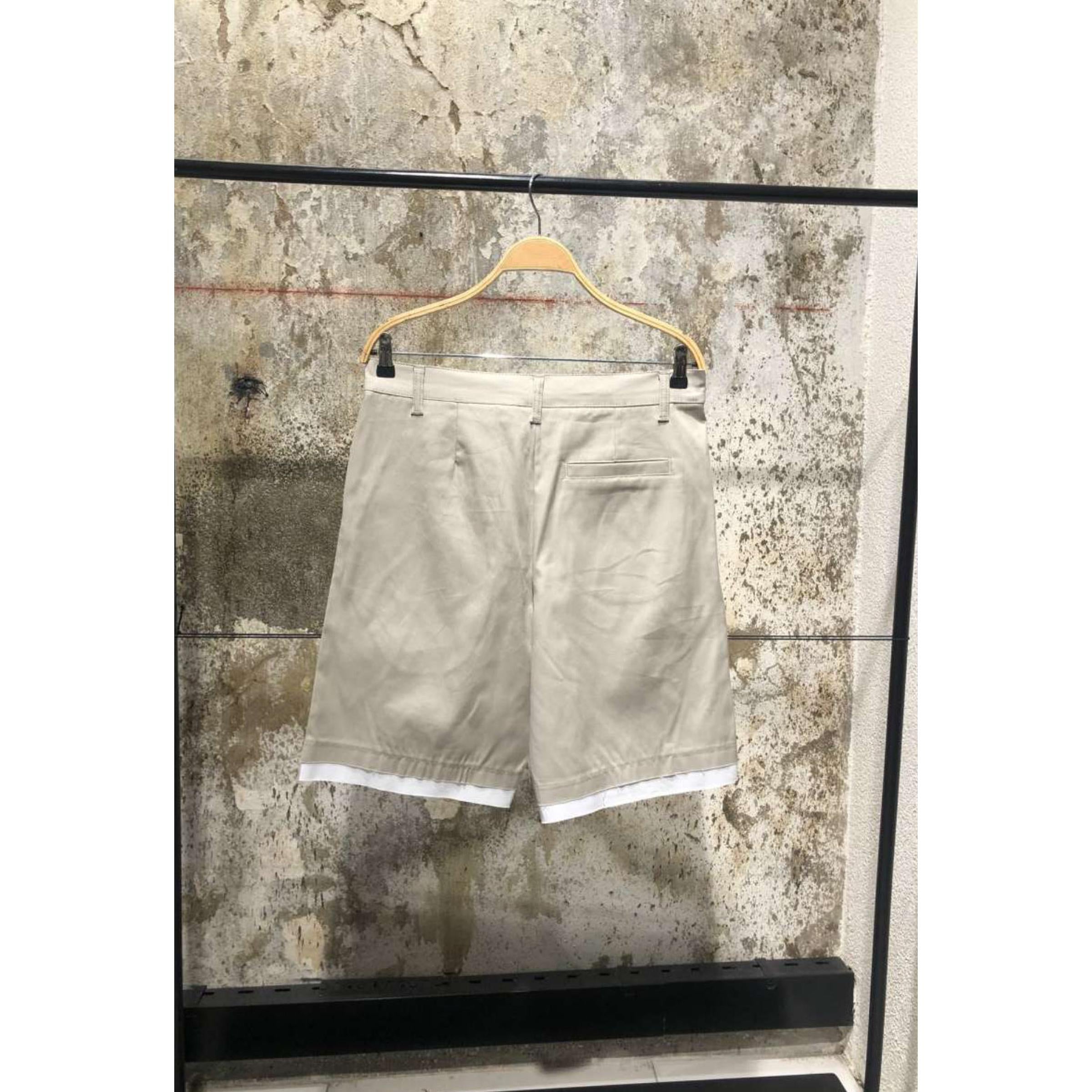 Bež lanene kratke hlače