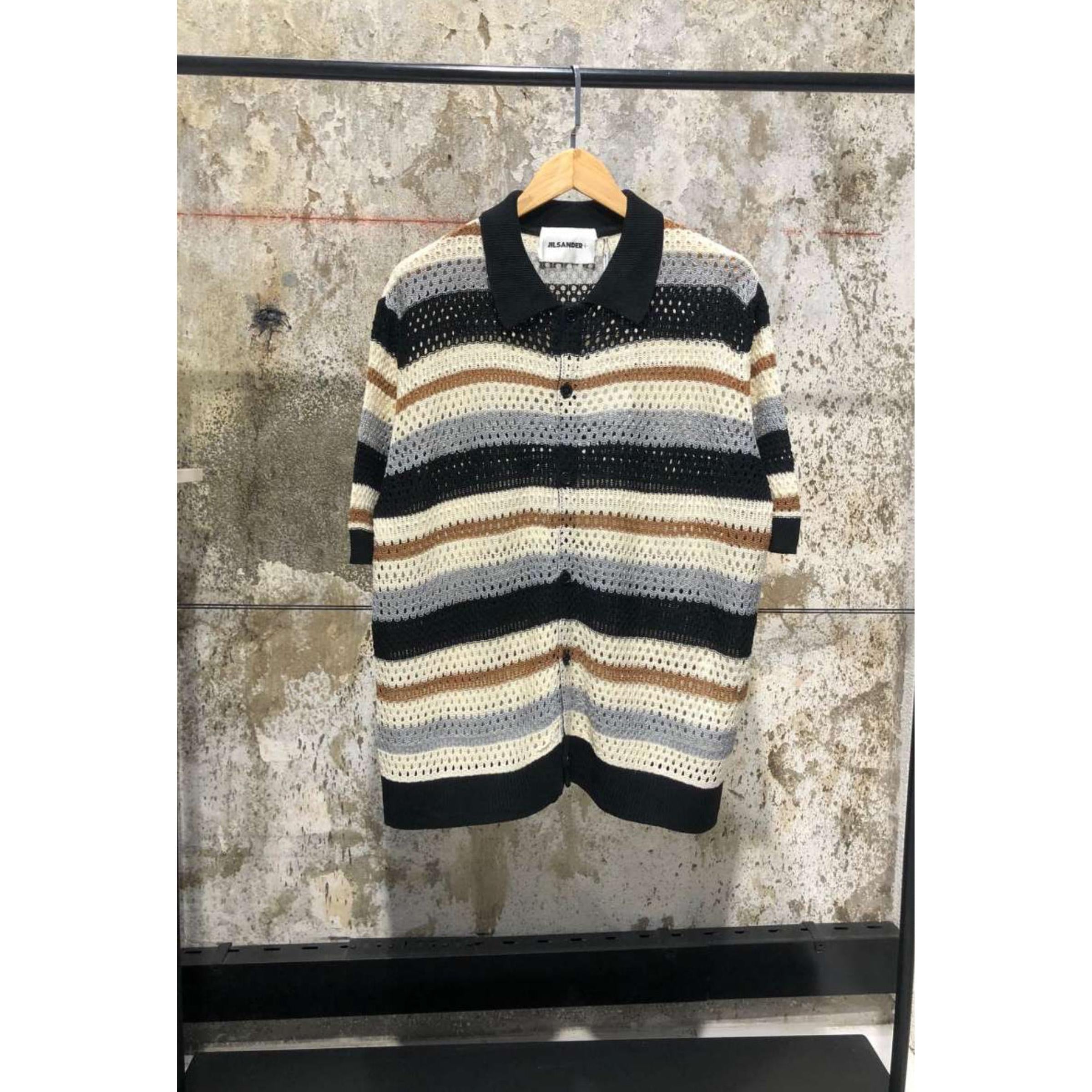 Béžové pletené polo tričko