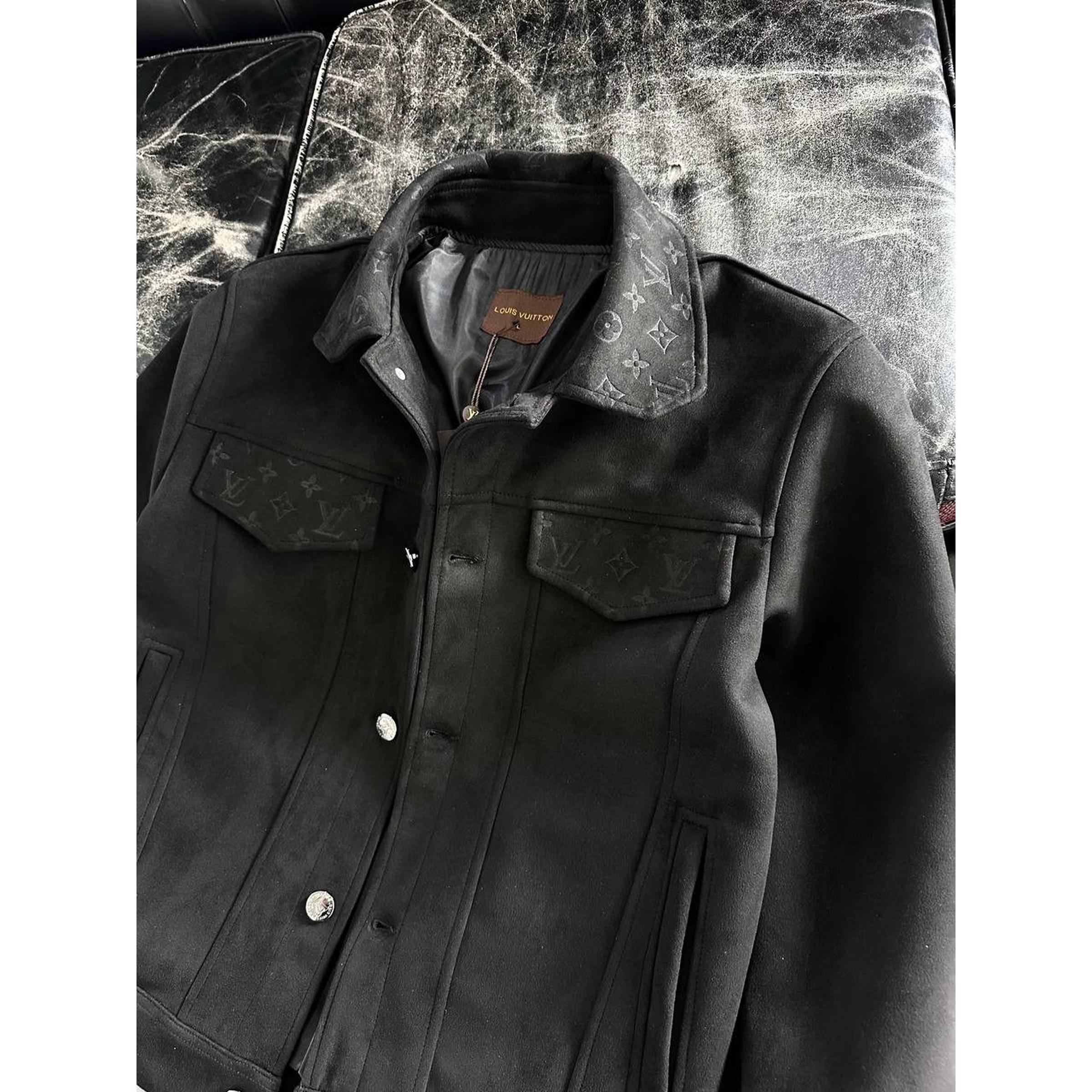 Black Suede Bomber Jacket