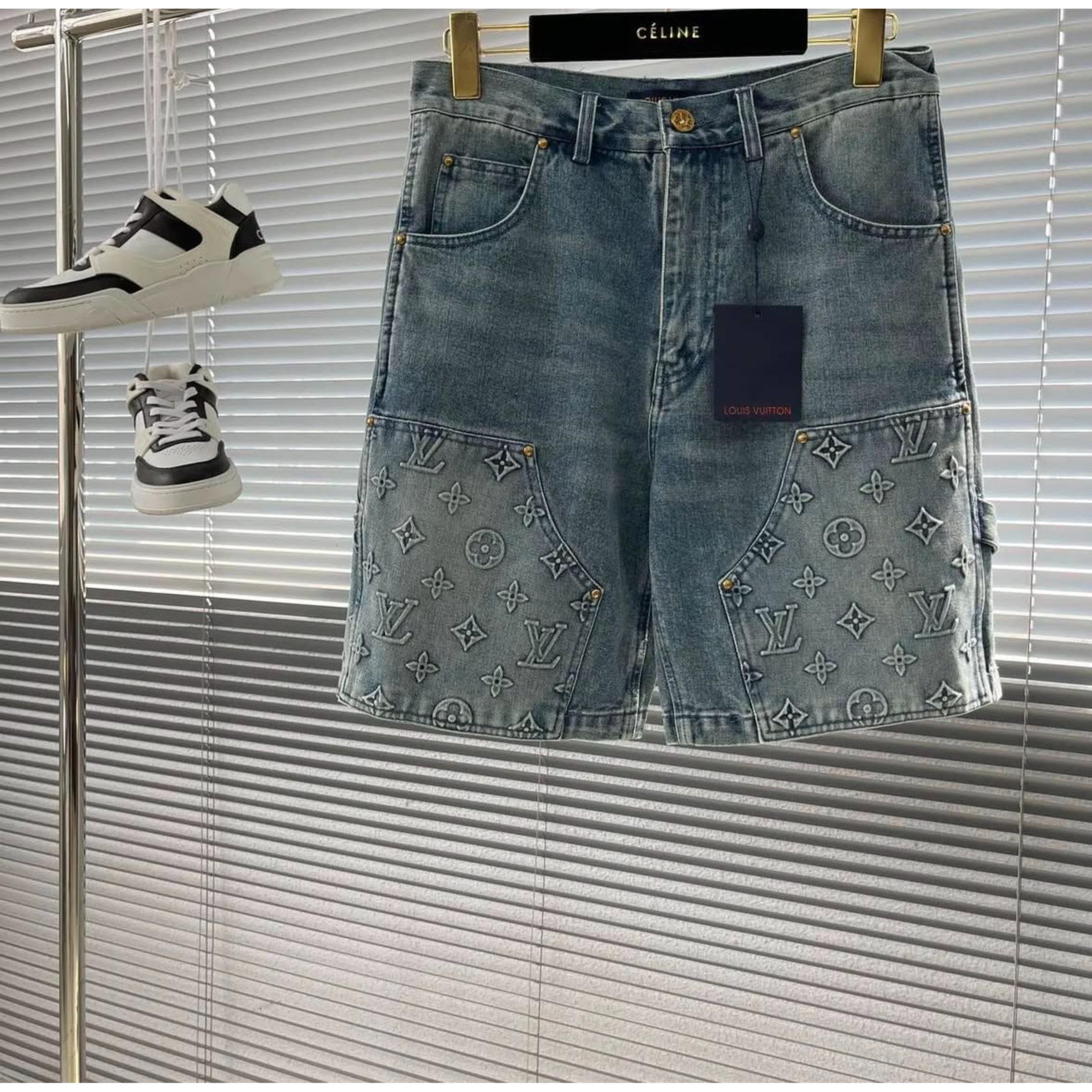 Premium Denim Monogram Summer 2 piece Set