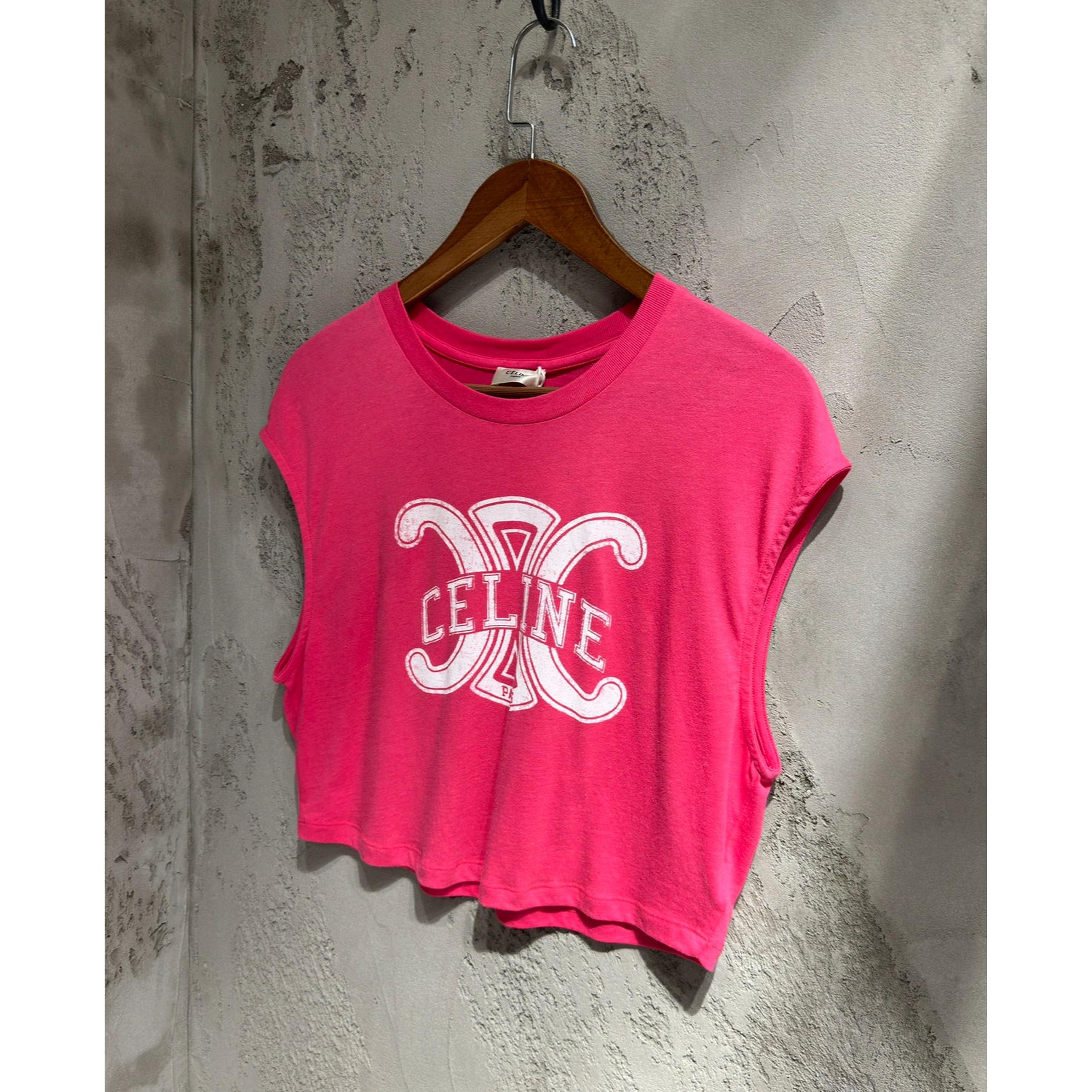 Ružičasta ženska pamučna majica bez rukava