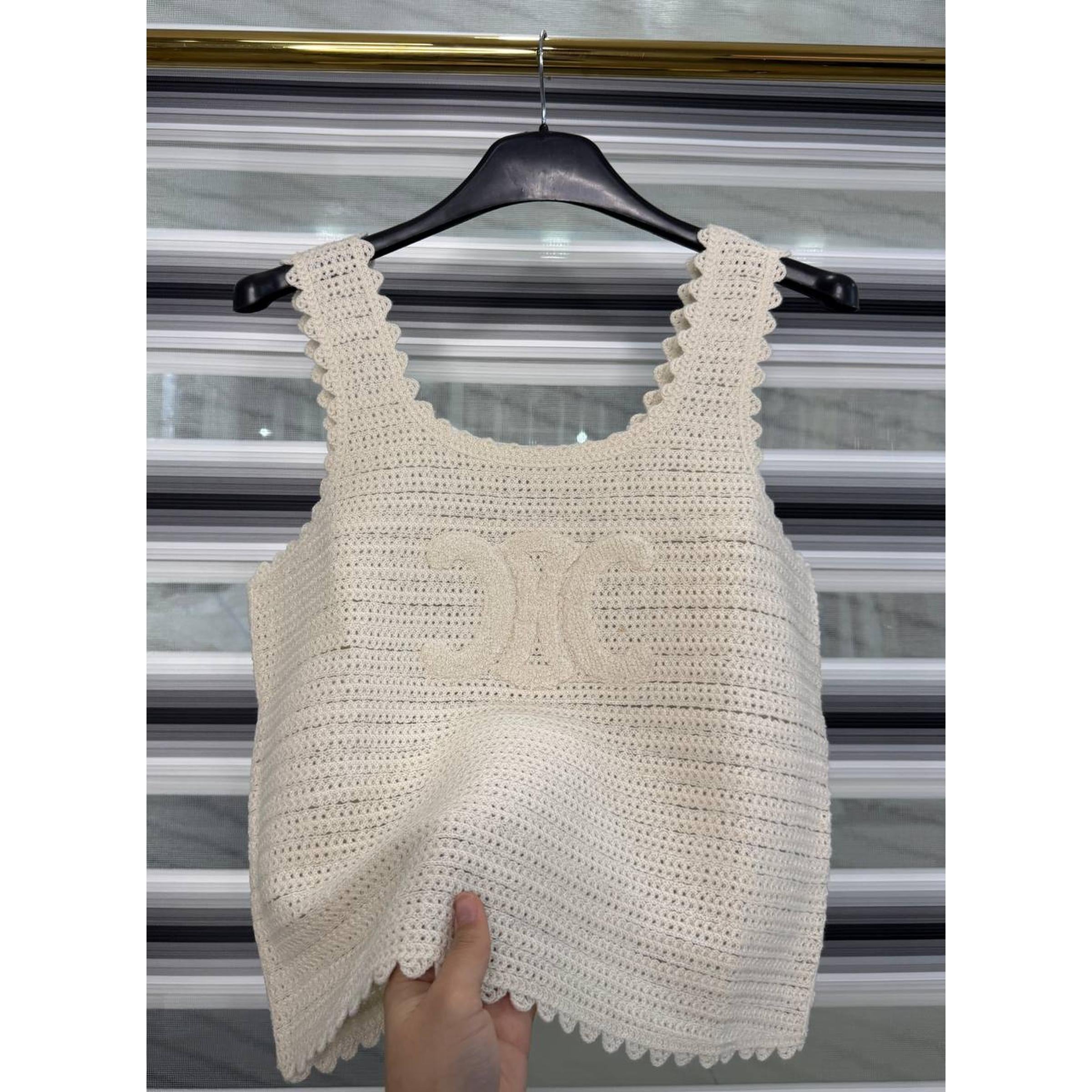 Pleteni top bež boje za žene