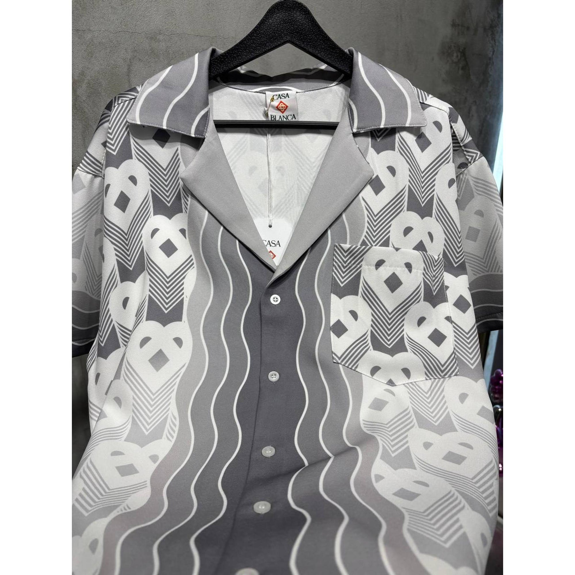 Grey Satin Summer Shirt