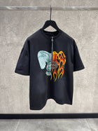 Black Cotton Oversized T-shirt