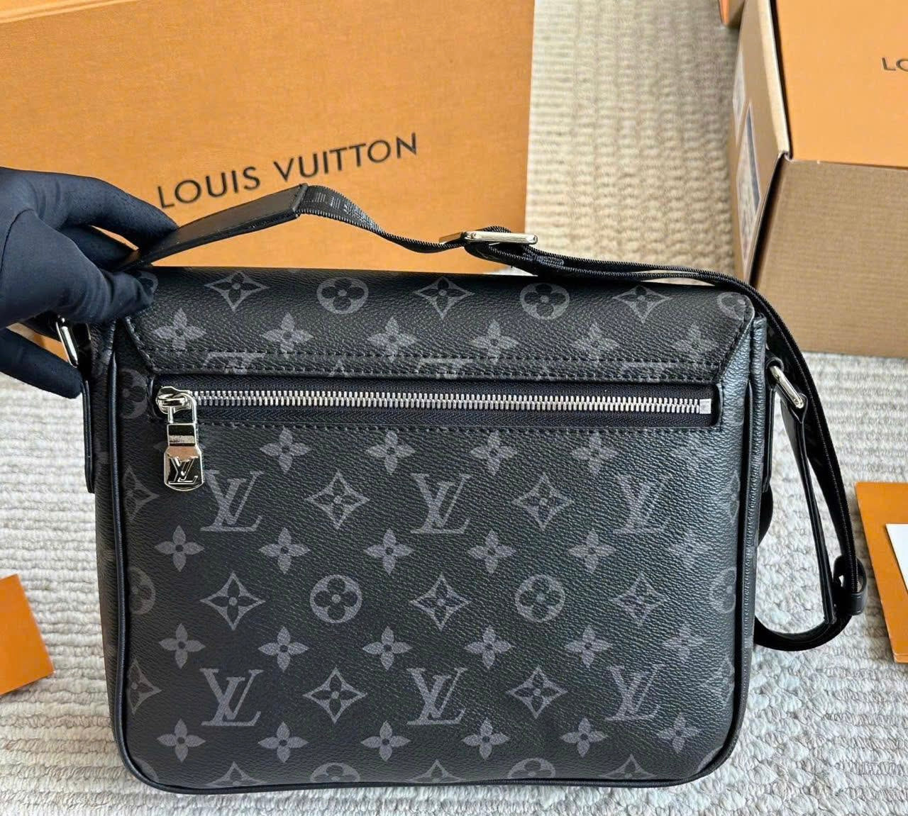 Dark Grey Monogram Cross Body Bag