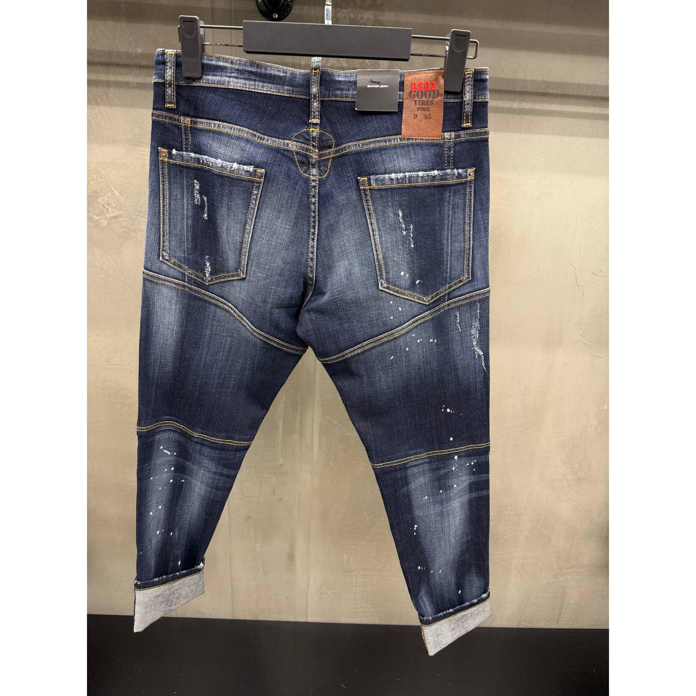 Blue Sprayed Jeans