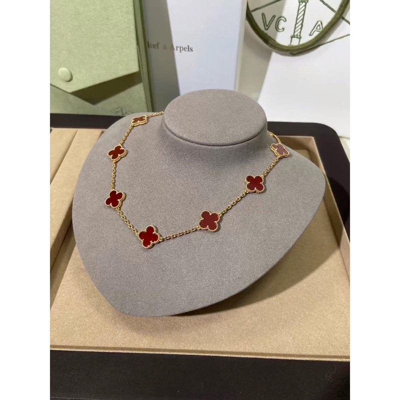 Gold Premium Women V Cleef Necklace