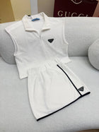 White Cotton Women Summer Set
