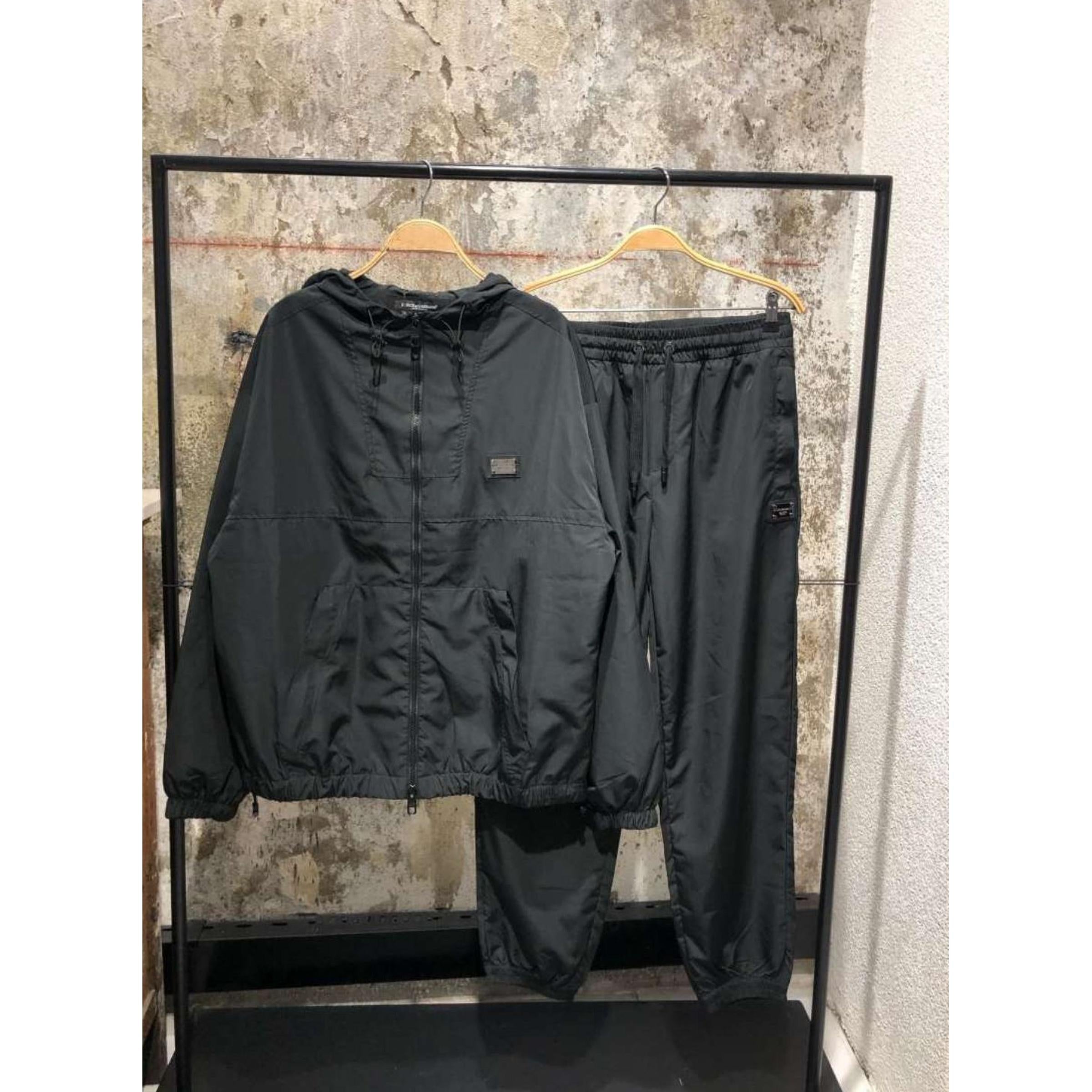 Black Tracksuit with Metal Logos