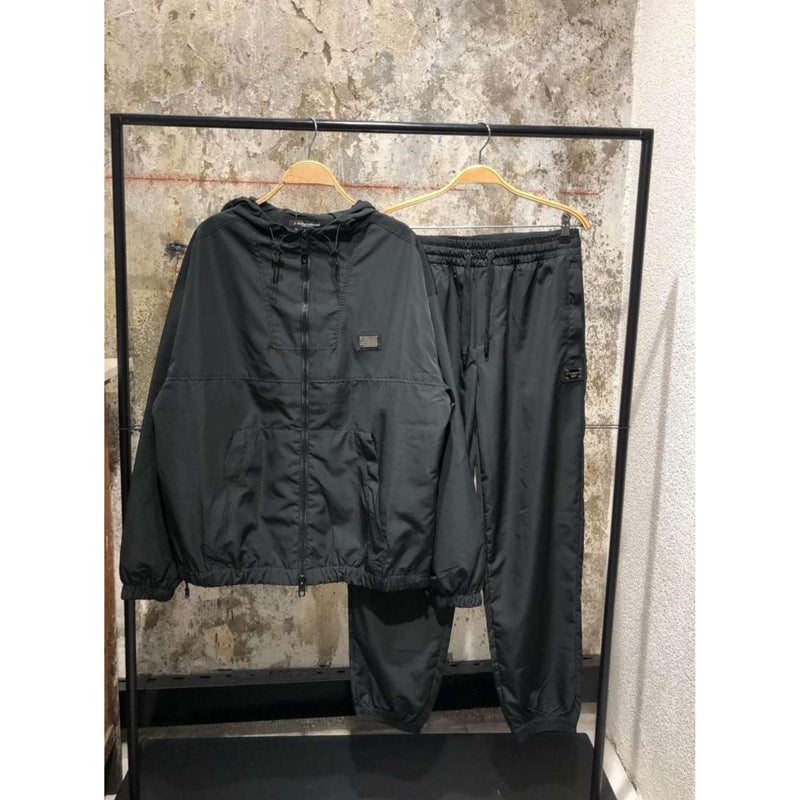 Black Tracksuit with Metal Logos