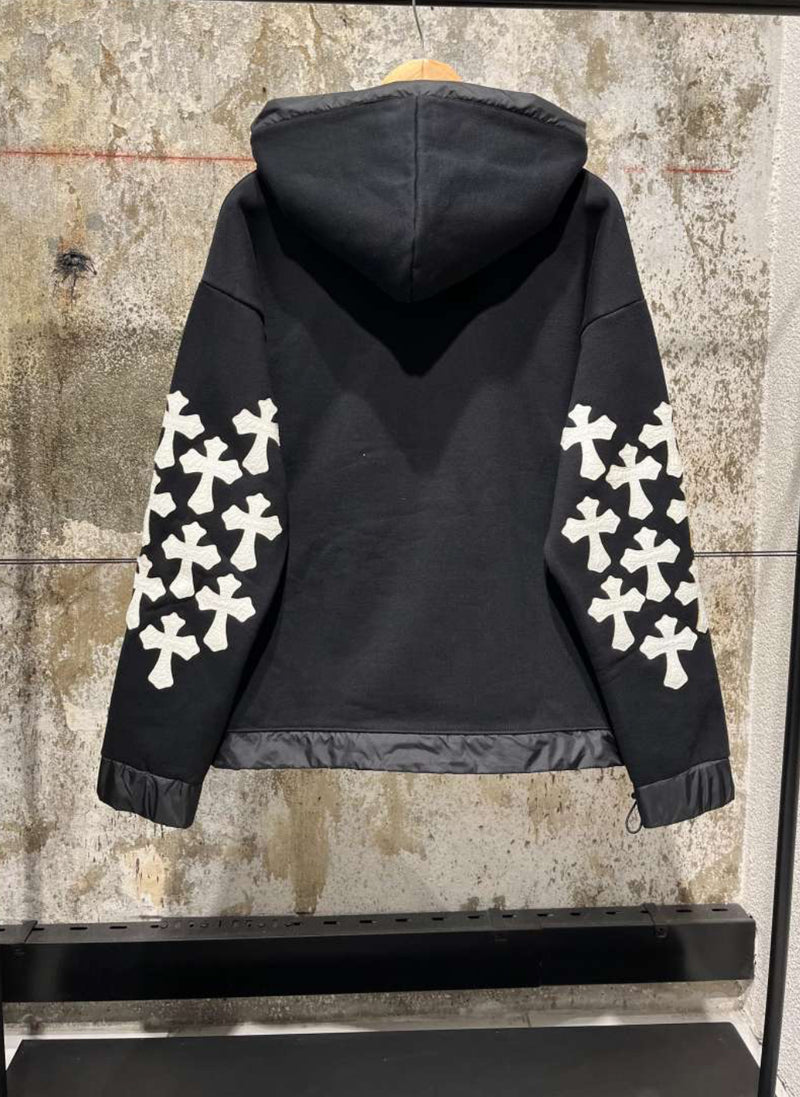 Black Cotton Hoodie