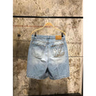 Light Blue Denim Shorts with Logo