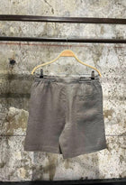 Dark Green Linen Shorts
