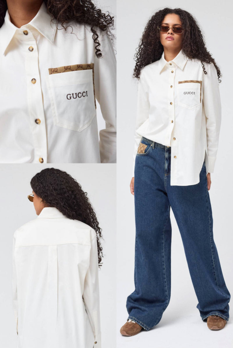 White Women Cotton Shirt