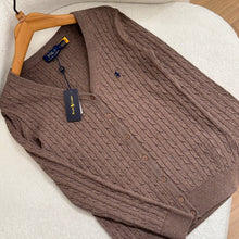 Brown Knitted Women Cardigan