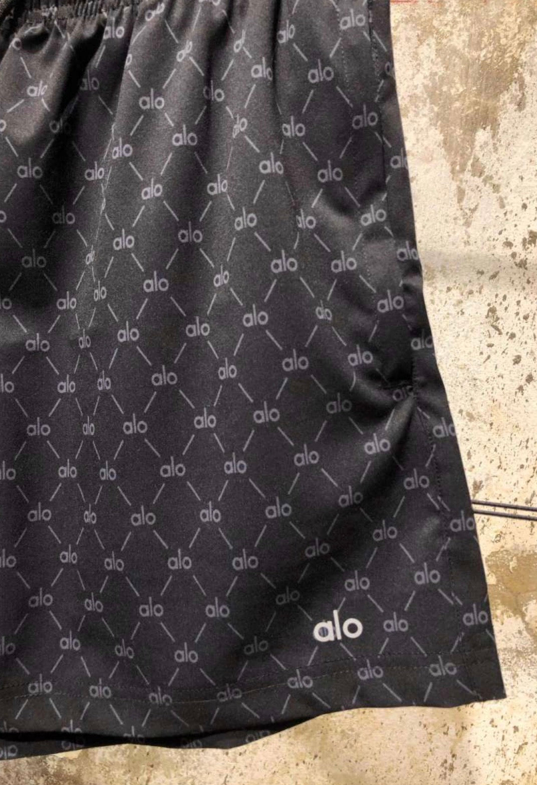 Black Monogram Shorts