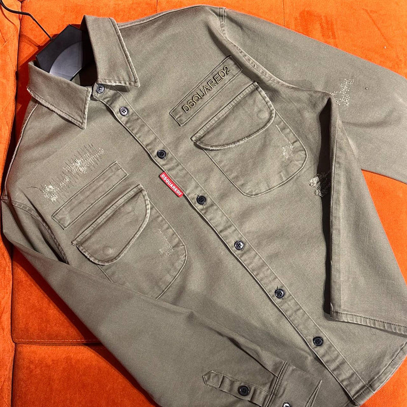 Grey Denim Shirt Jacket