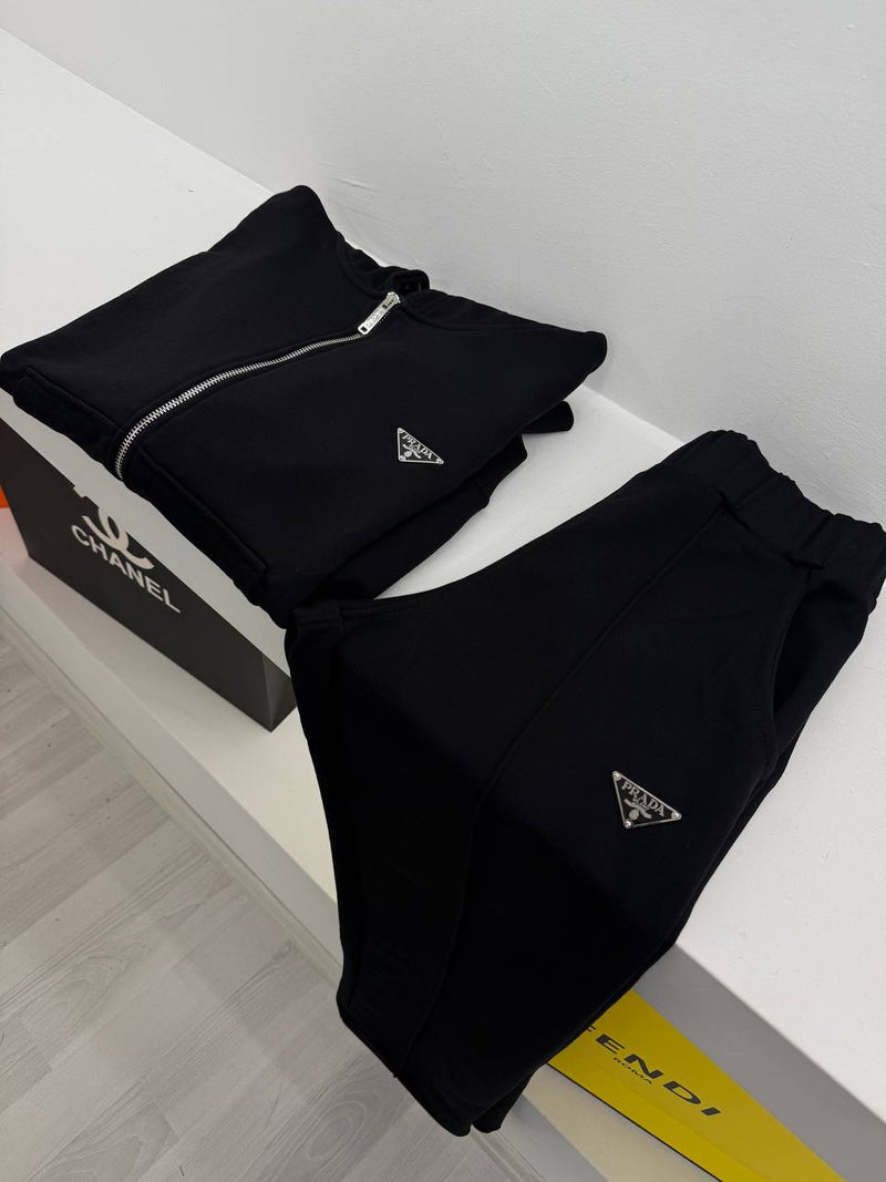 Black Women Cotton Tracksuit