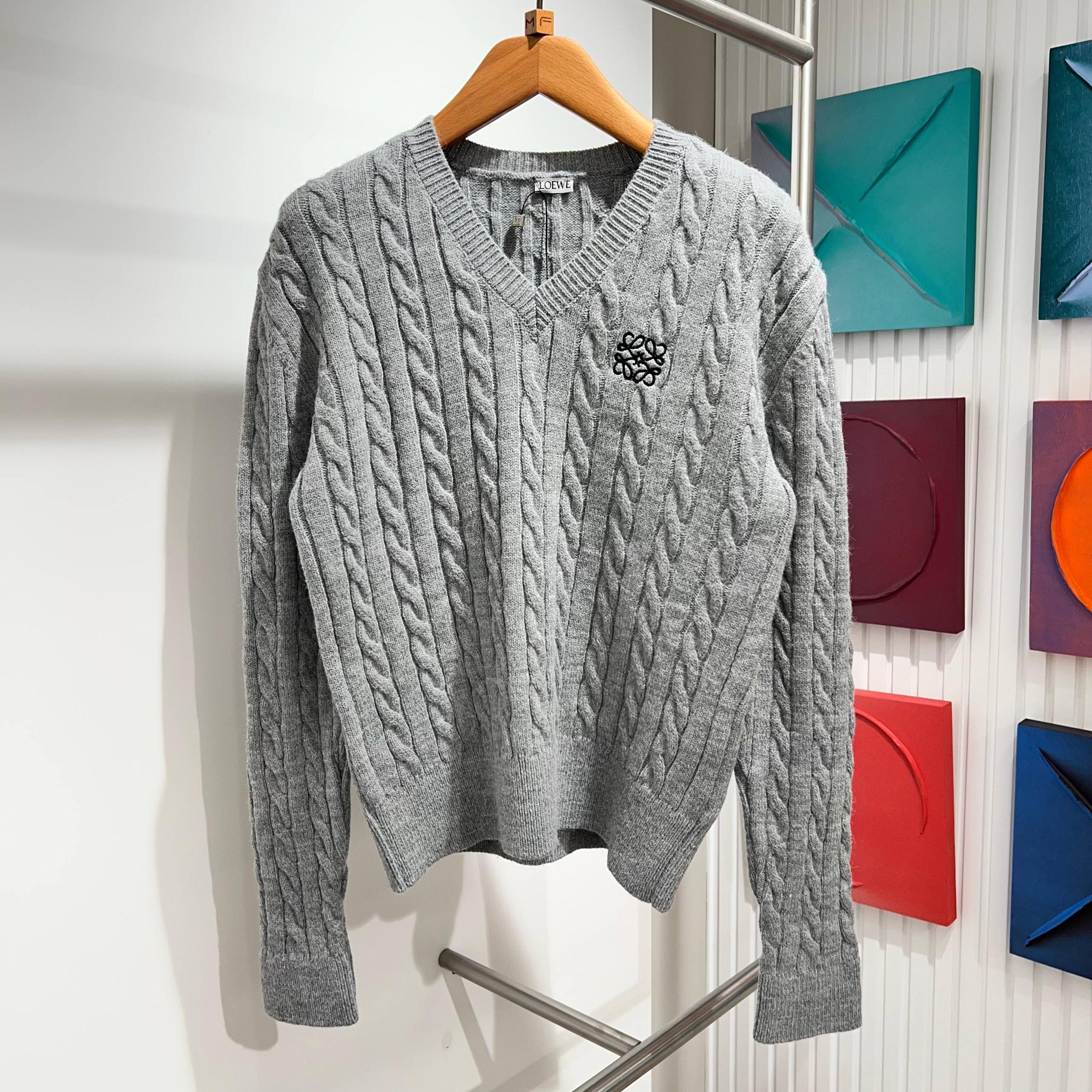 Grey Knitted Women Sweater