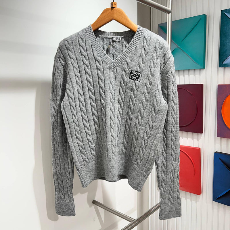 Grey Knitted Women Sweater