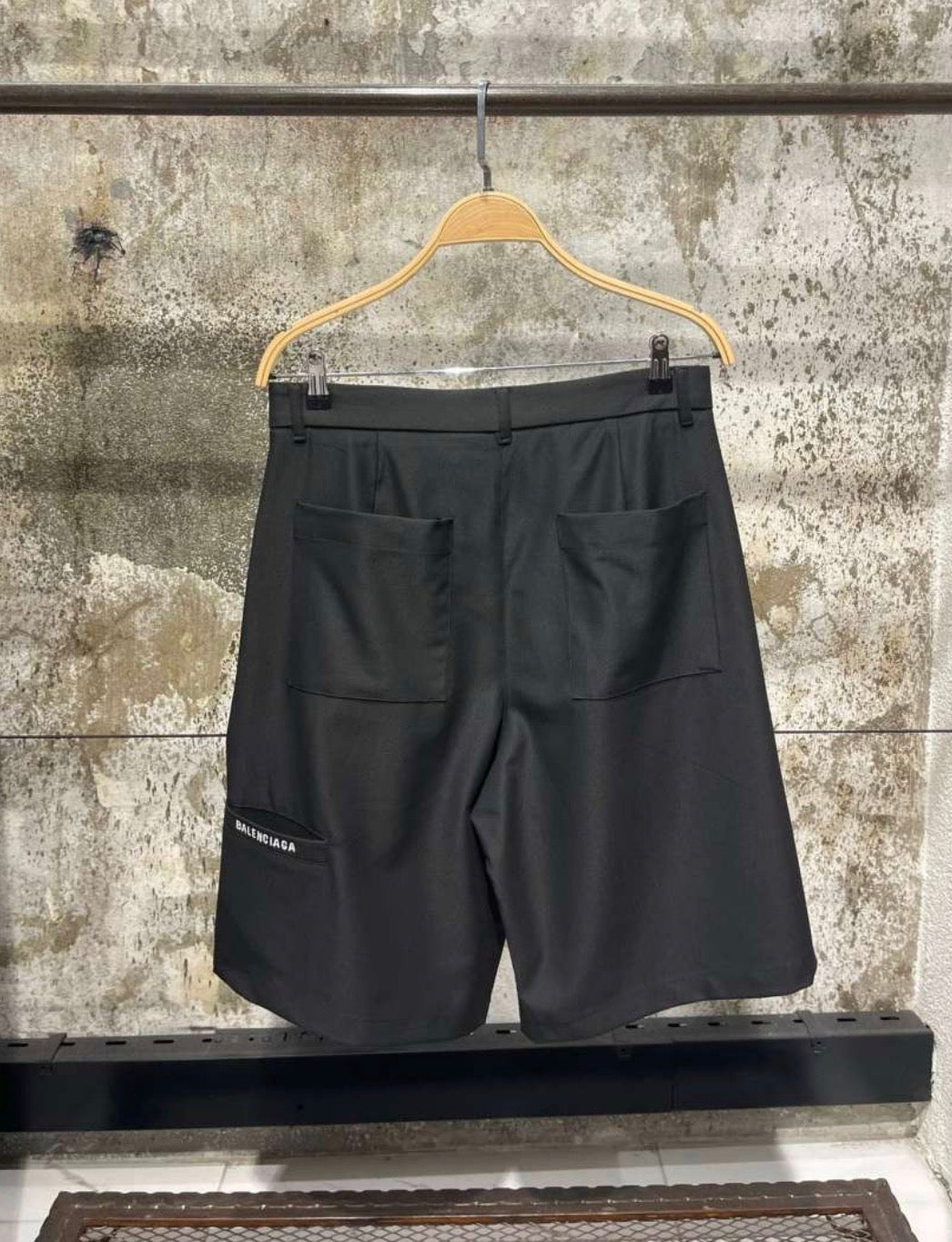Black Cotton Shorts