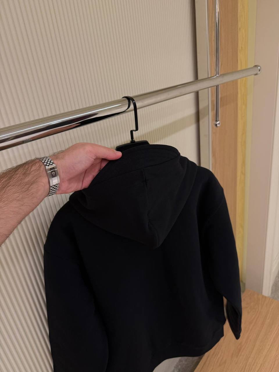 Black Padded Sweatshirt
