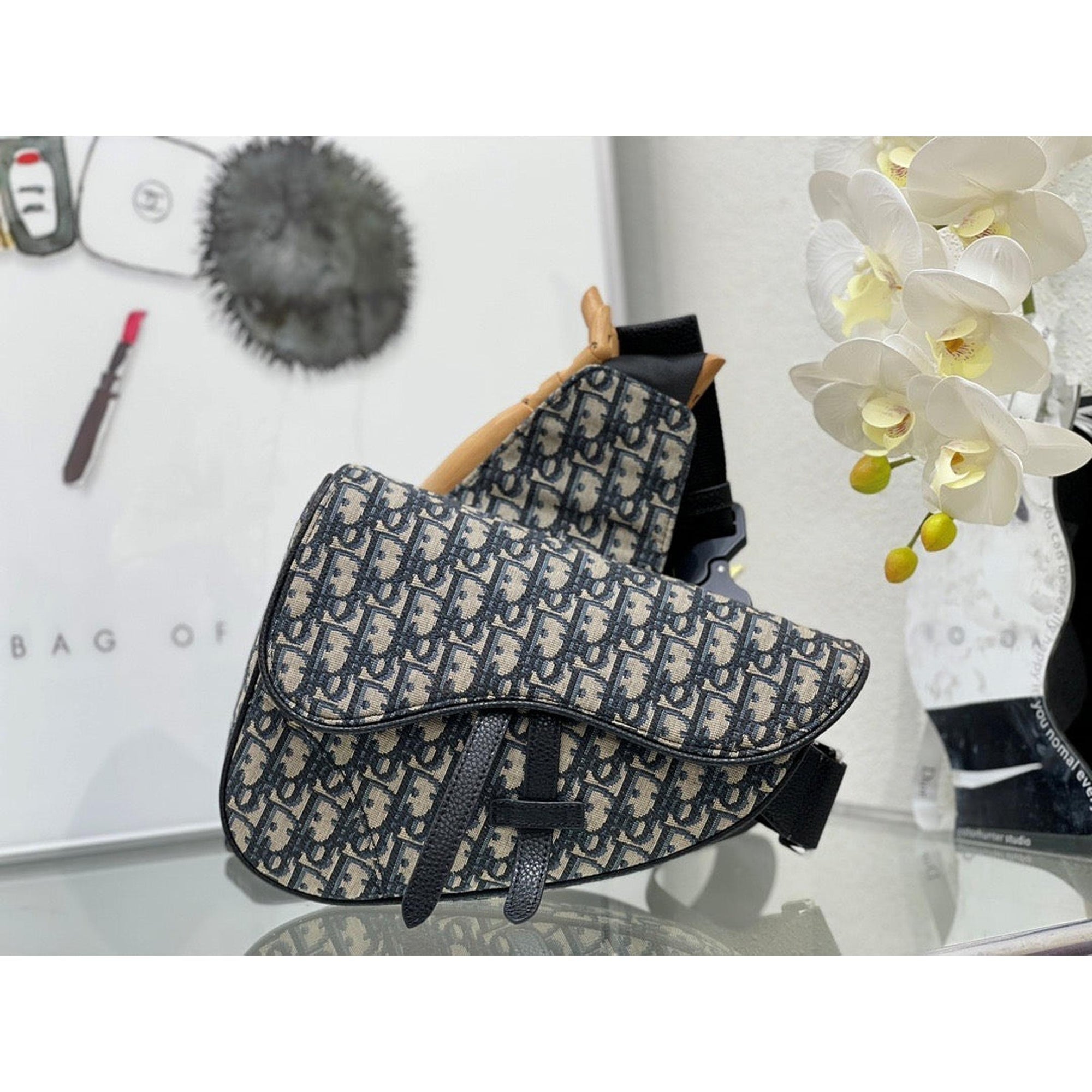 Beige Monogram Saddle Bag (Box included)