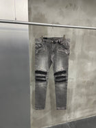 Grey Slim Fit Ripped Jeans