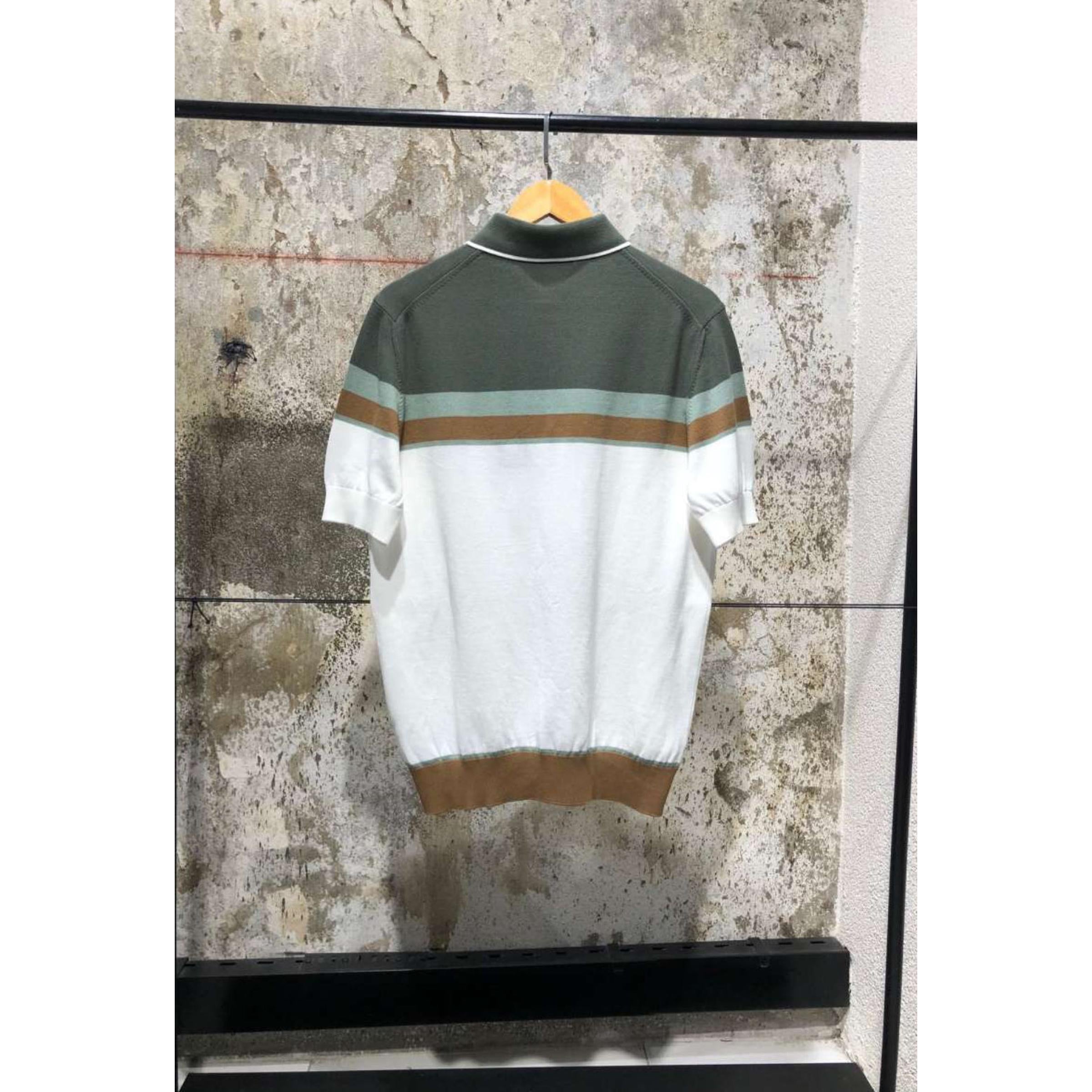 Knitted Polo T-shirt with Embroidered Logo