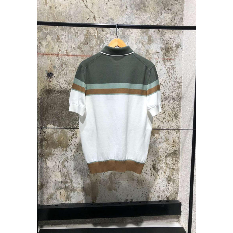 Knitted Polo T-shirt with Embroidered Logo