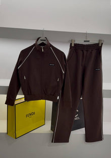 Black & Brown Cotton Tracksuit