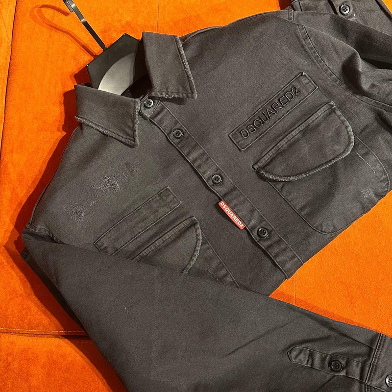 Black Denim Shirt Jacket