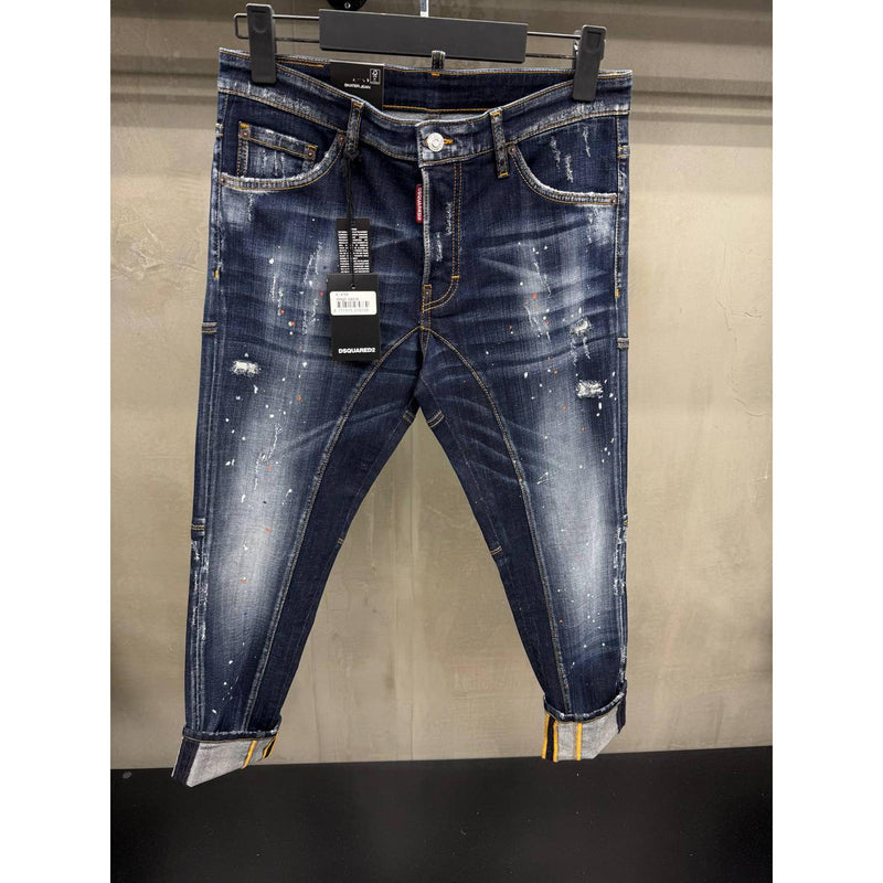 Blue Sprayed Jeans