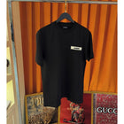 Black Oversized T-Shirt with Stitched Logo