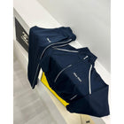 Dark Blue Women Cotton Tracksuit
