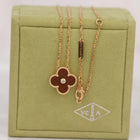 Red V Cleef Necklace with Crystal (Box Included)
