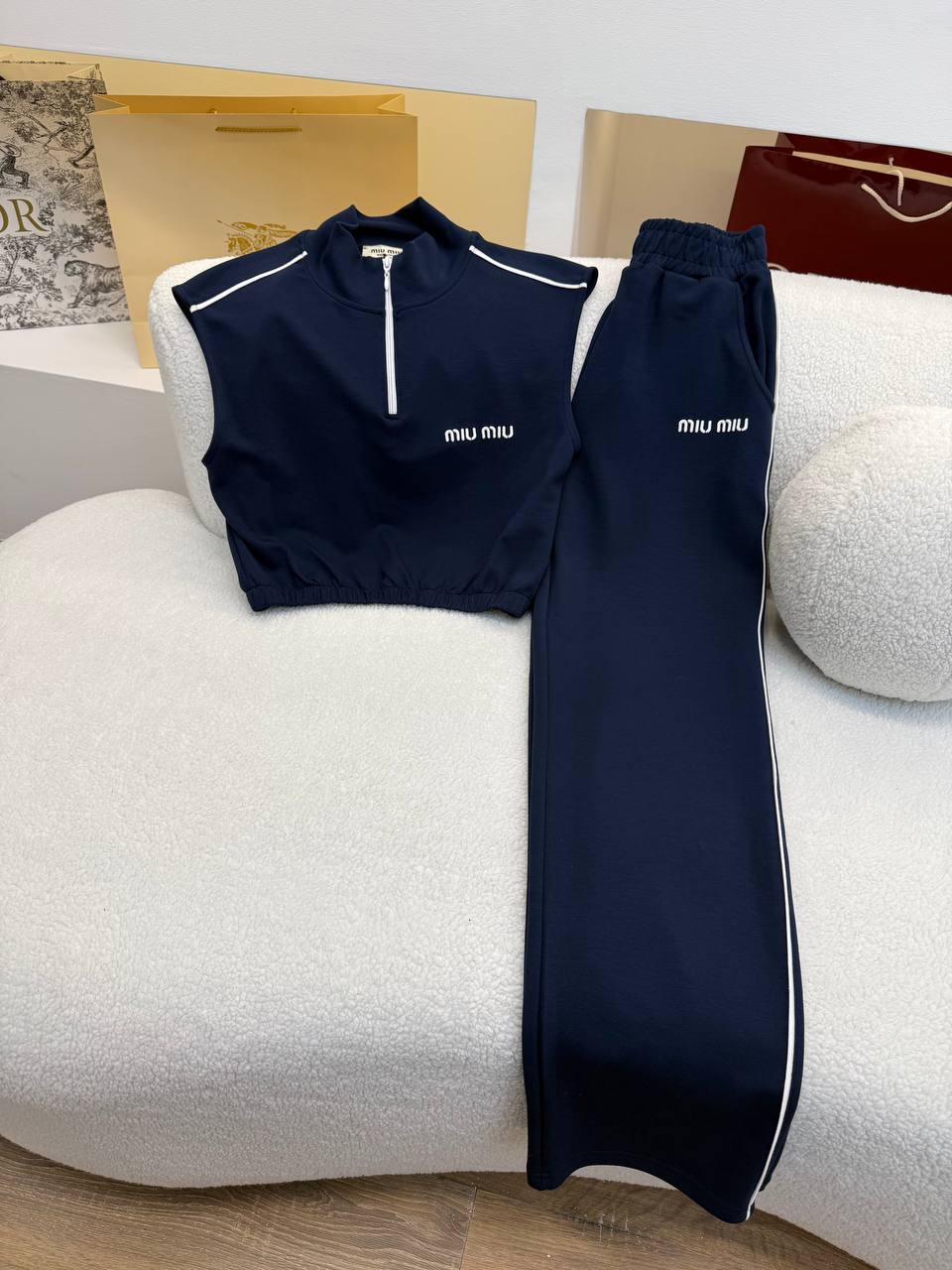 Dark Blue Women Cotton Tracksuit